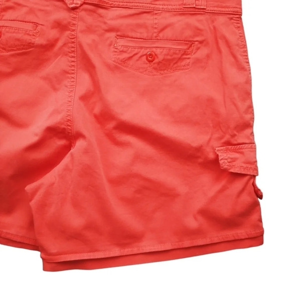 Gloria Vanderbilt High Waisted Orange Cargo Style  Shorts 18 - Picture 8 of 10